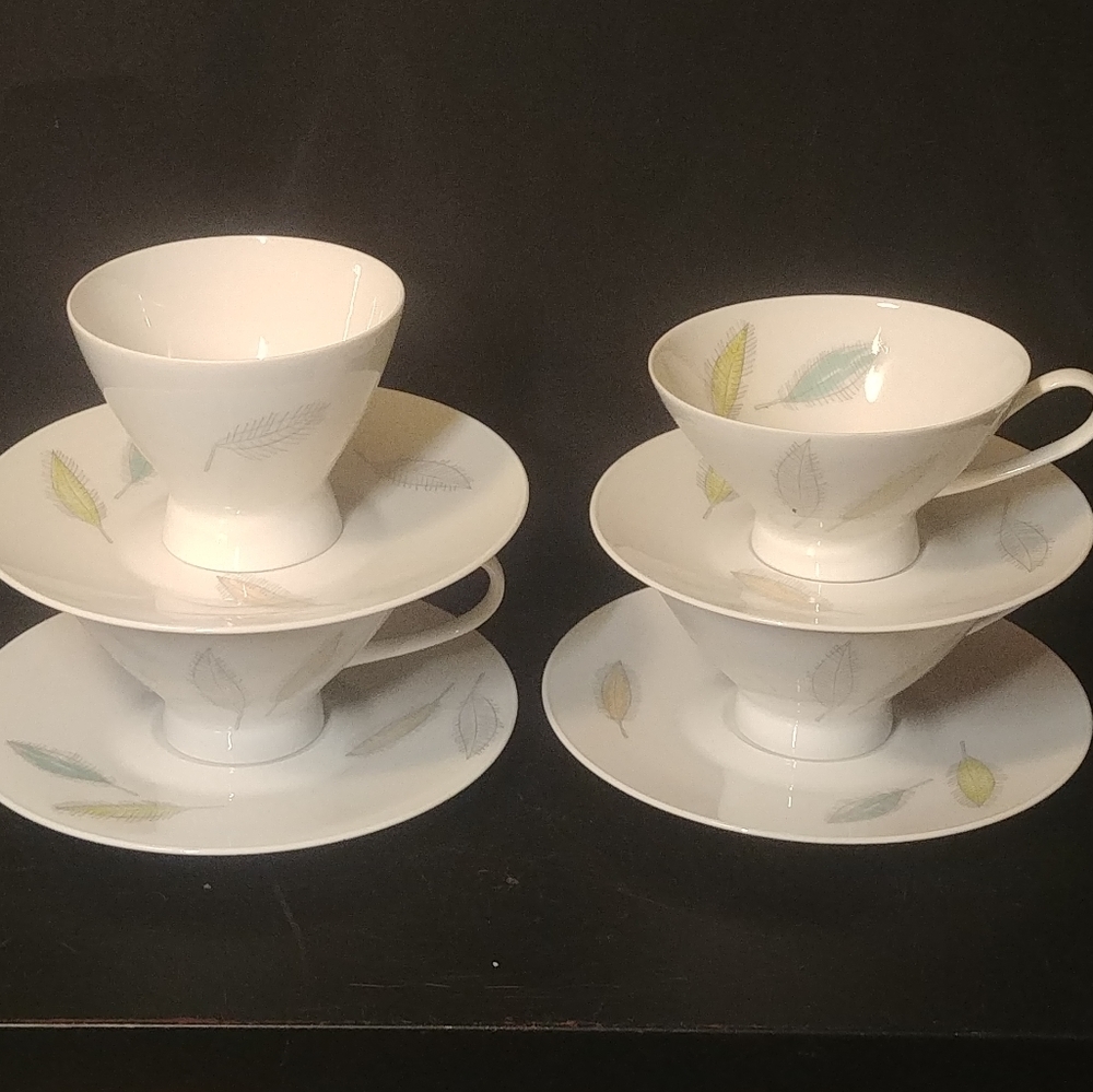 Rosenthal Selb Germany Fine Bone China Cup/Saucers  3+1 Sets